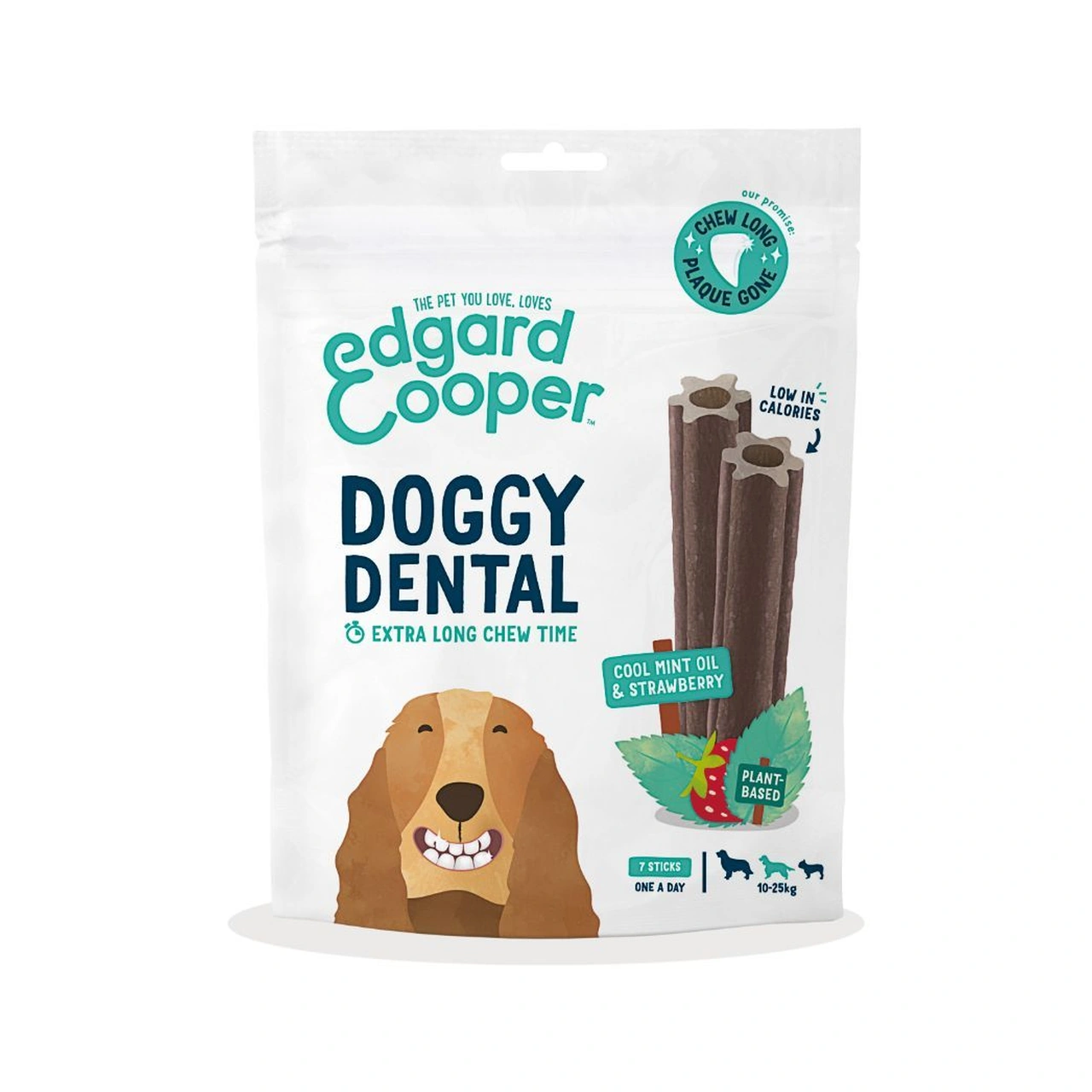 Edgard & Cooper Doggy Dental jordbær og mynte M 7 stk